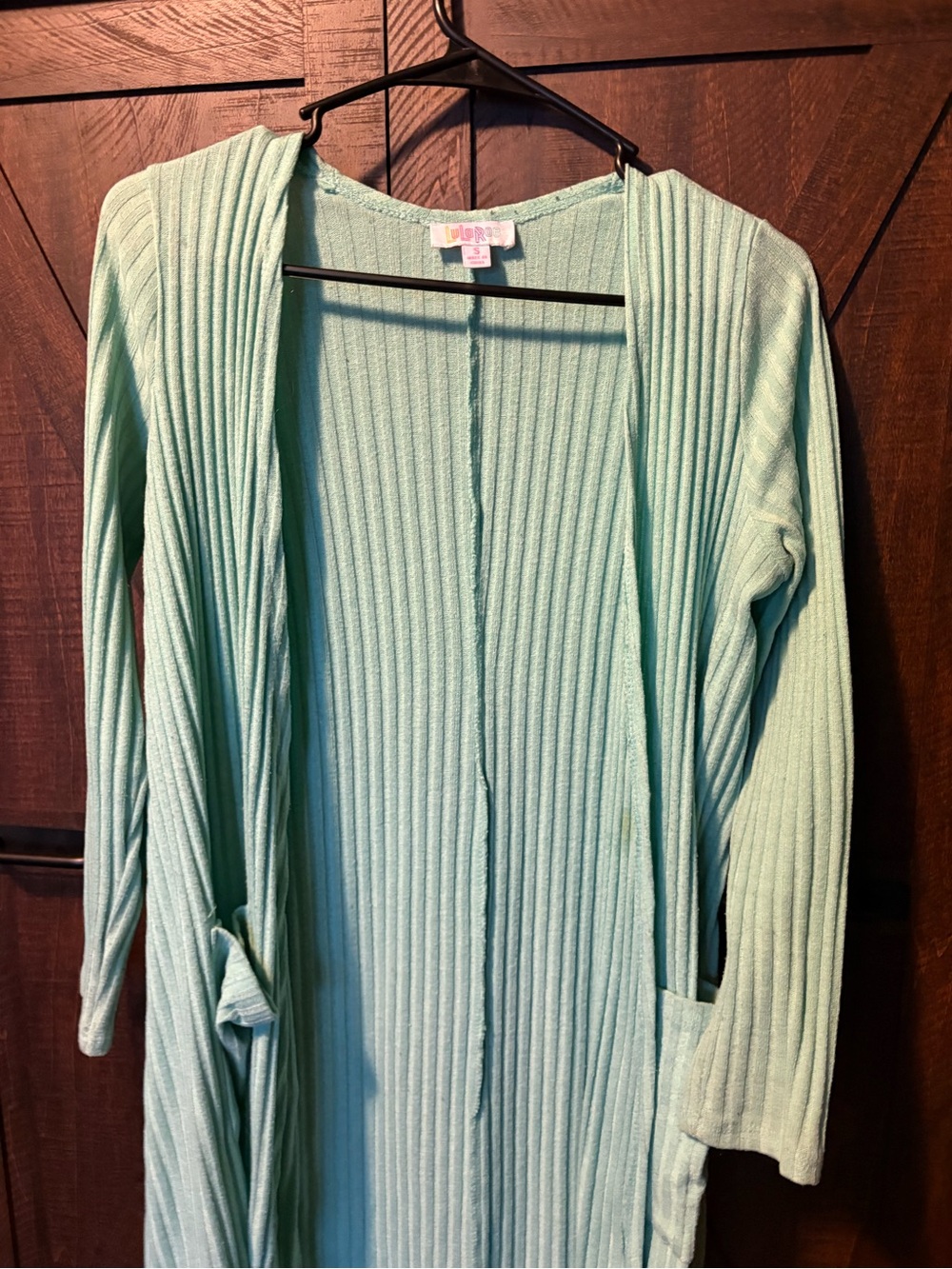 LuLaRoe Mint Ribbed Open-Front Cardigan